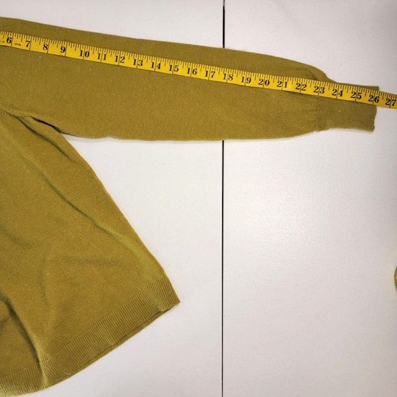 525 Revolve Hooded Sweater Women S Long Bishop Sleeves Thumb Holes Metallic Gold - Picture 10 of 10